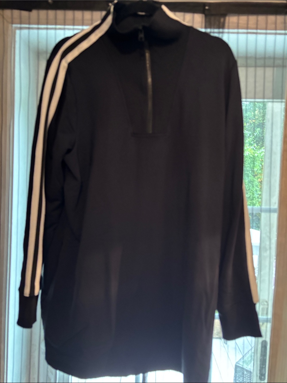 Athleta Quarter-Zip Long Sleeve Top in Black Size XL Like New